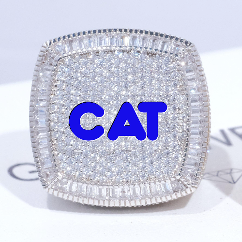 CUSTOM LETTER 3D ICED RING