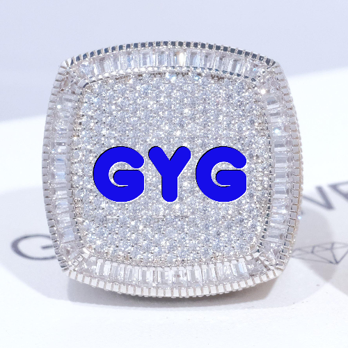 CUSTOM LETTER 3D ICED RING
