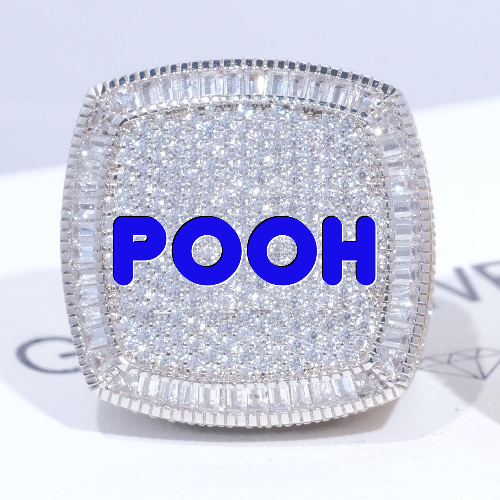 CUSTOM LETTER 3D ICED RING
