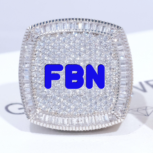 CUSTOM LETTER 3D ICED RING