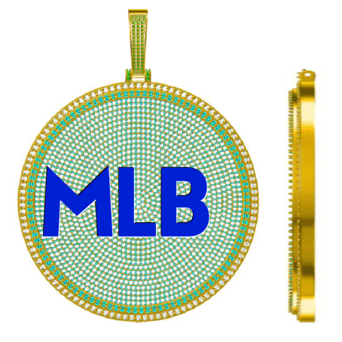 CUSTOM LETTER NECKLACE 3D BIG DISC