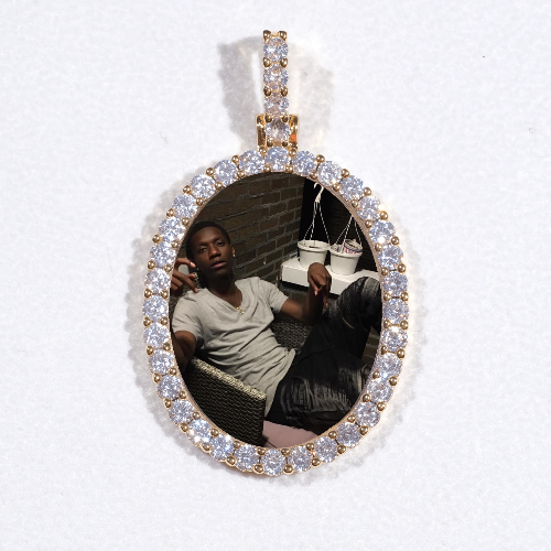 3D Oval Custom Picture Pendant