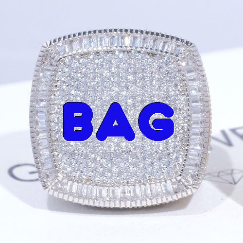 CUSTOM LETTER 3D ICED RING