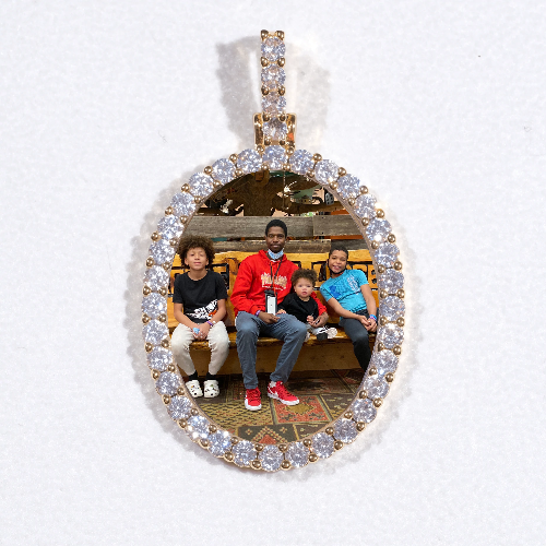 3D Oval Custom Picture Pendant