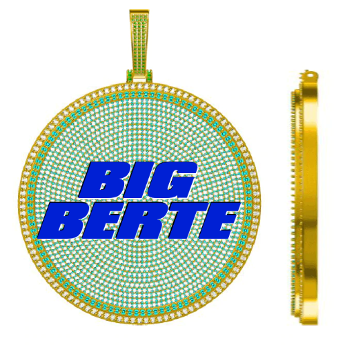 CUSTOM LETTER NECKLACE 3D BIG DISC