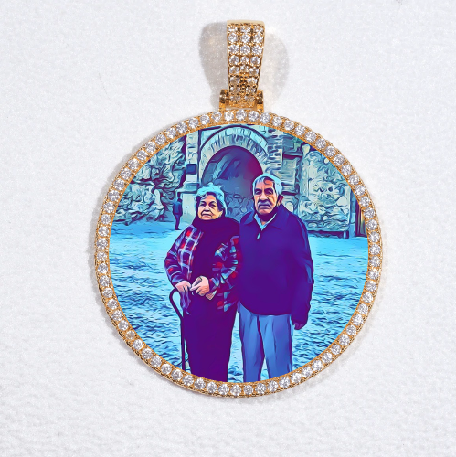 MEDIUM 3D CIRCLE CUSTOM PICTURE PENDANT