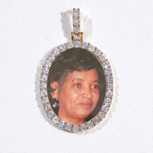 3D Oval Custom Picture Pendant