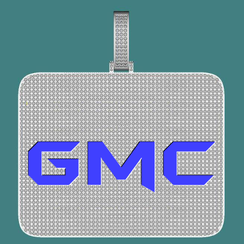 CUSTOM LETTER NECKLACE 3D BIG SQUARE