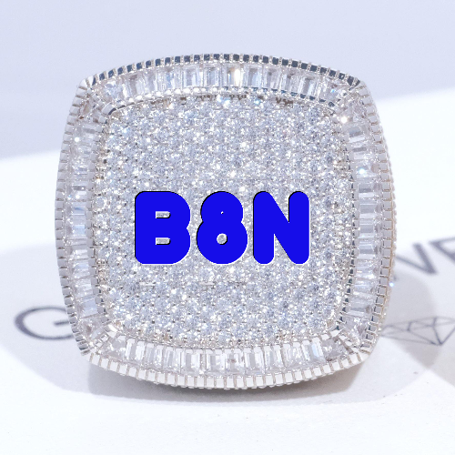 CUSTOM LETTER 3D ICED RING