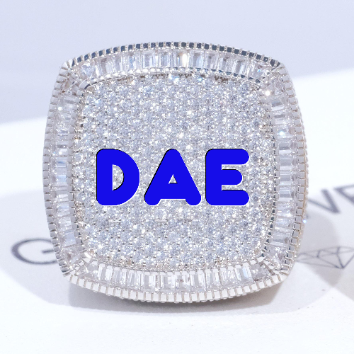 CUSTOM LETTER 3D ICED RING