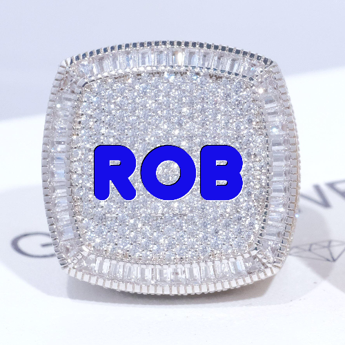 CUSTOM LETTER 3D ICED RING