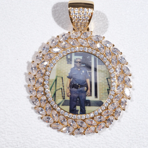 Large 3D Wheat Ear Custom Picture Pendant