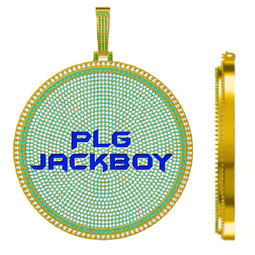 CUSTOM LETTER NECKLACE 3D BIG DISC