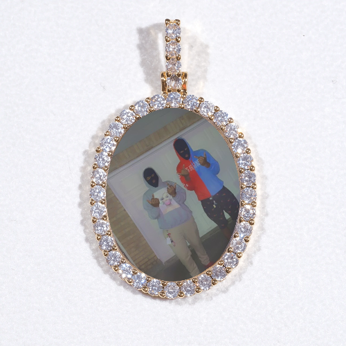 3D Oval Custom Picture Pendant