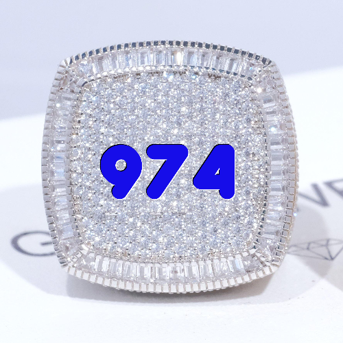 CUSTOM LETTER 3D ICED RING