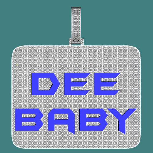 CUSTOM LETTER NECKLACE 3D BIG SQUARE
