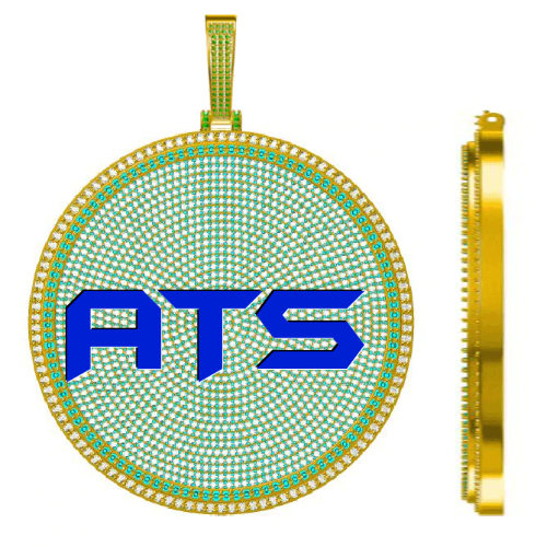 CUSTOM LETTER NECKLACE 3D BIG DISC