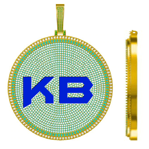 CUSTOM LETTER NECKLACE 3D BIG DISC