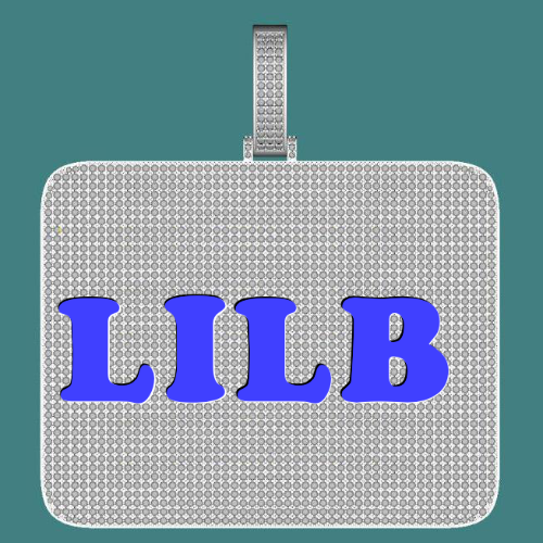 CUSTOM LETTER NECKLACE 3D BIG SQUARE