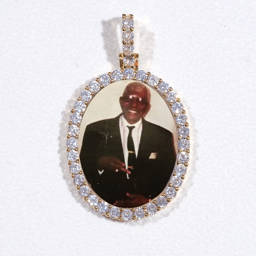 3D Oval Custom Picture Pendant
