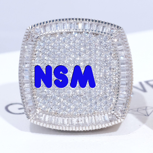 CUSTOM LETTER 3D ICED RING