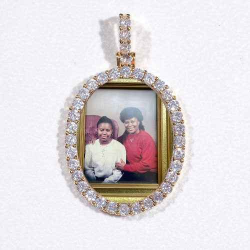 3D Oval Custom Picture Pendant
