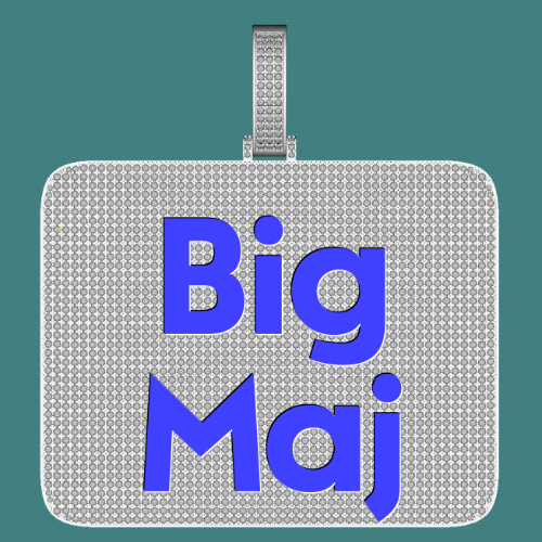 CUSTOM LETTER NECKLACE 3D BIG SQUARE