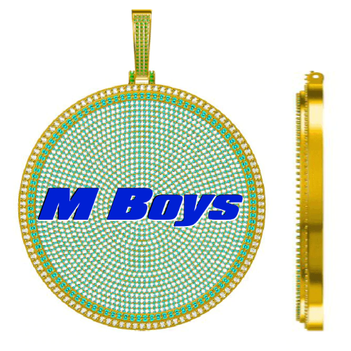 CUSTOM LETTER NECKLACE 3D BIG DISC