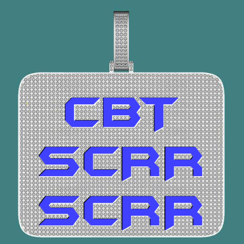 CUSTOM LETTER NECKLACE 3D BIG SQUARE