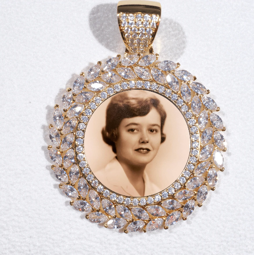 Large 3D Wheat Ear Custom Picture Pendant