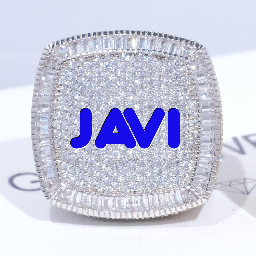 CUSTOM LETTER 3D ICED RING