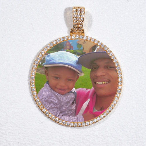 MEDIUM 3D CIRCLE CUSTOM PICTURE PENDANT