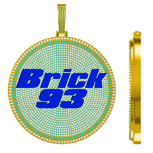 CUSTOM LETTER NECKLACE 3D BIG DISC