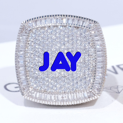 CUSTOM LETTER 3D ICED RING
