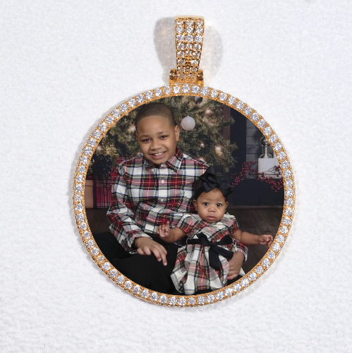 MEDIUM 3D CIRCLE CUSTOM PICTURE PENDANT