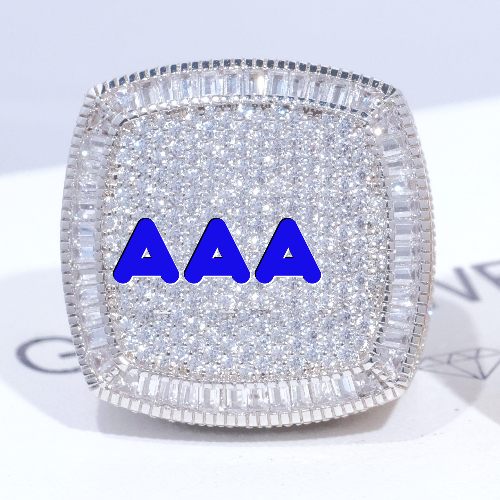 CUSTOM LETTER 3D ICED RING