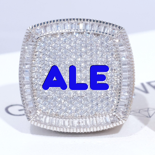 CUSTOM LETTER 3D ICED RING