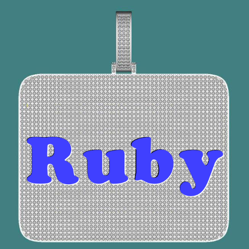 CUSTOM LETTER NECKLACE 3D BIG SQUARE