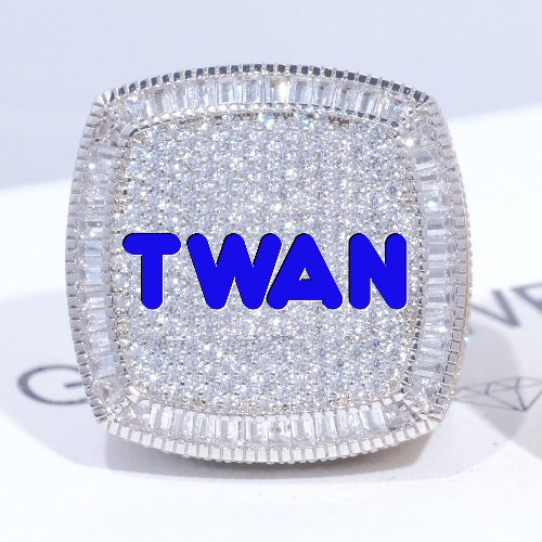 CUSTOM LETTER 3D ICED RING