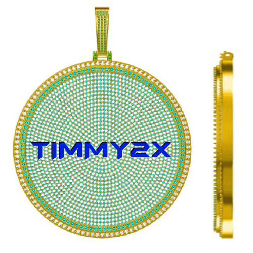 CUSTOM LETTER NECKLACE 3D BIG DISC