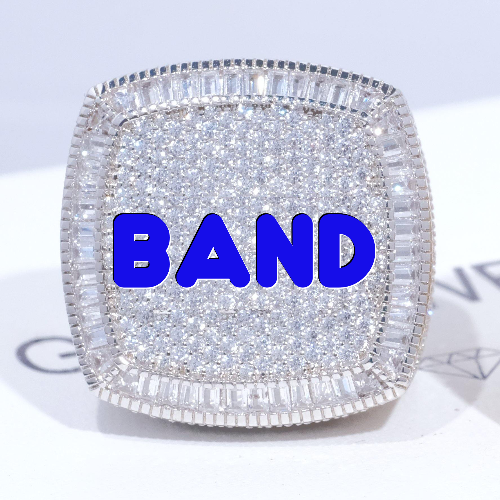 CUSTOM LETTER 3D ICED RING
