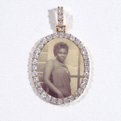 3D Oval Custom Picture Pendant