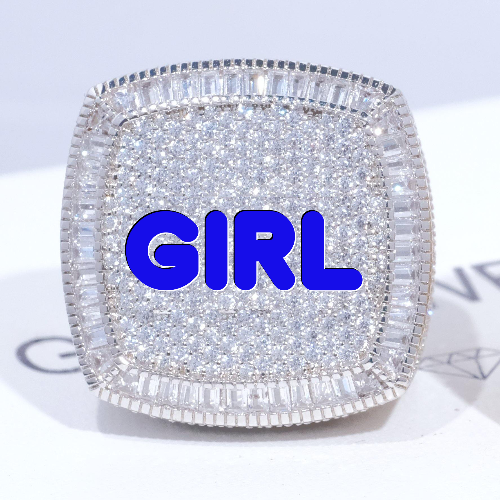 CUSTOM LETTER 3D ICED RING