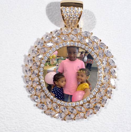 Large 3D Wheat Ear Custom Picture Pendant
