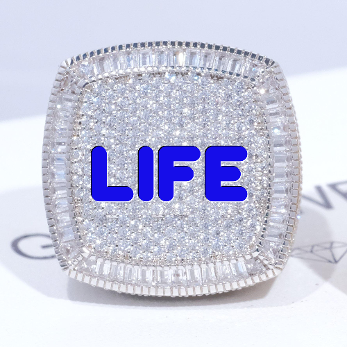 CUSTOM LETTER 3D ICED RING