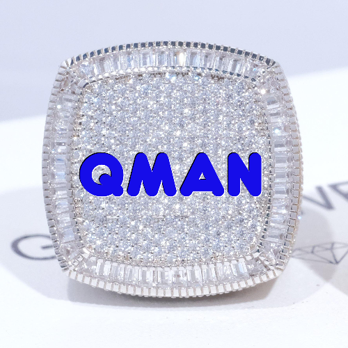 CUSTOM LETTER 3D ICED RING
