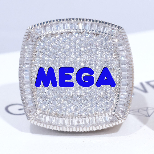 CUSTOM LETTER 3D ICED RING