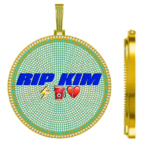CUSTOM LETTER NECKLACE 3D BIG DISC