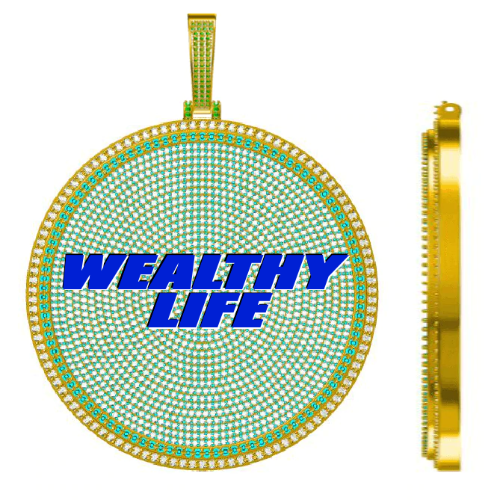 CUSTOM LETTER NECKLACE 3D BIG DISC