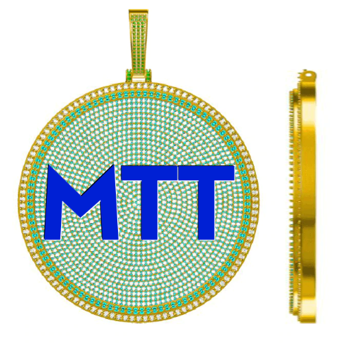 CUSTOM LETTER NECKLACE 3D BIG DISC